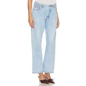 aligrace Maternity Baggy Customs Jeans Light Blue